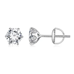 Pandora Style 0.5 Carat Moissanite Stud Earrings - MSE020-S (image for) Pandora Style 0.5 Carat Moissanite Stud Earrings - MSE020-S