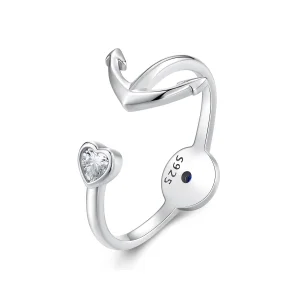 Pandora Style Anchor Compass Open Ring - SCR935 (image for) Pandora Style Anchor Compass Open Ring - SCR935