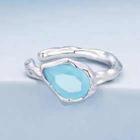 Pandora Style Blue Water Drop Ear clip - BSE846 Pandora Style Blue Water Drop Ear clip - BSE846