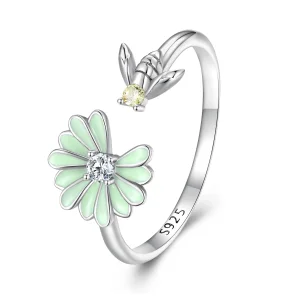 Pandora Style Daisy Bee Open Ring - SCR929 (image for) Pandora Style Daisy Bee Open Ring - SCR929