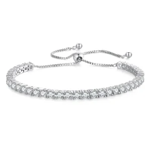 Pandora Style Fine Moissanite Bracelet - MSB005 (image for) Pandora Style Fine Moissanite Bracelet - MSB005