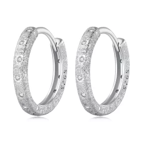 Pandora Style Geometric Flash Hoops Earrings - BSE848 Pandora Style Geometric Flash Hoops Earrings - BSE848