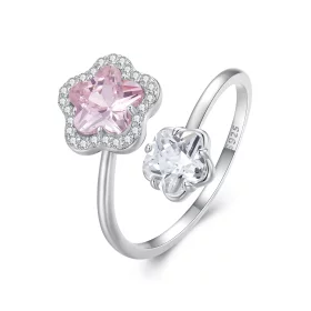 Pandora Style Little Flower Open Ring - BSR439 Pandora Style Little Flower Open Ring - BSR439