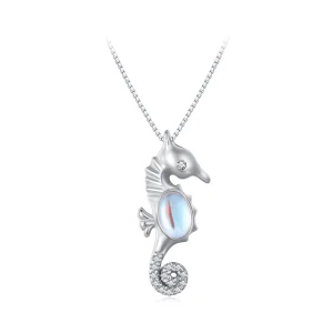 Pandora Style Necklace with Seahorse - BSN332 (image for) Pandora Style Necklace with Seahorse - BSN332