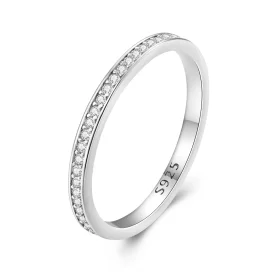 Pandora Style Pave Moissanite Ring - MSR030 Pandora Style Pave Moissanite Ring - MSR030