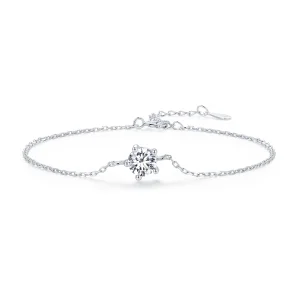 Pandora Style Sparkle Moissanite Bracelet - MSB001 (image for) Pandora Style Sparkle Moissanite Bracelet - MSB001