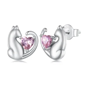 Pandora Style The Cat Stud Earrings - SCE1591-A (image for) Pandora Style The Cat Stud Earrings - SCE1591-A