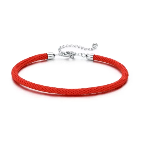 Pandora Style Red Rope Fabric Bracelet - SCB166 Pandora Style Red Rope Fabric Bracelet - SCB166