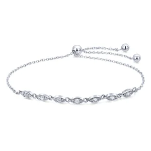 Pandora Style Silver Beauty of Simplicity Chain Slider Bracelet - SCB086 (image for) Pandora Style Silver Beauty of Simplicity Chain Slider Bracelet - SCB086