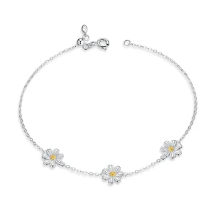 Pandora Style Silver Daisy Chain Slider Bracelet - SCB165 (image for) Pandora Style Silver Daisy Chain Slider Bracelet - SCB165