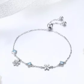 Pandora Style Silver Dancing Snowflake bracelet - BSB001 Pandora Style Silver Dancing Snowflake bracelet - BSB001