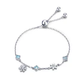 Pandora Style Silver Dancing Snowflake bracelet - BSB001 Pandora Style Silver Dancing Snowflake bracelet - BSB001