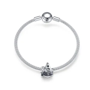 Pandora Style Silver Letter A Mesh Bracelet - SCB829 (image for) Pandora Style Silver Letter A Mesh Bracelet - SCB829