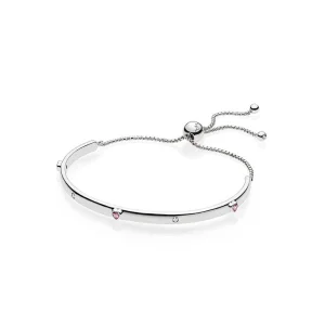 PANDORA Explosion of Love Bangle, Fancy Fuchsia Pink Clear CZ - 596585FPC (image for) PANDORA Explosion of Love Bangle, Fancy Fuchsia Pink Clear CZ - 596585FPC