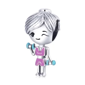 (image for) Pandora Style Fitness Girl Charm - BSC488