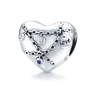 Pandora Style Heart Lock Charm - SCC1538 (image for) Pandora Style Heart Lock Charm - SCC1538