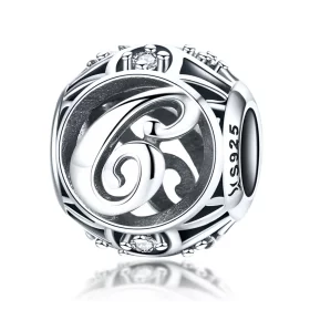 Pandora Style Letter-C Charm - SCC738-C Pandora Style Letter-C Charm - SCC738-C