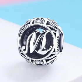 Pandora Style Letter-M Charm - SCC738-M Pandora Style Letter-M Charm - SCC738-M