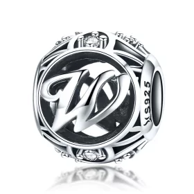 Pandora Style Letter-W Charm - SCC738-W Pandora Style Letter-W Charm - SCC738-W