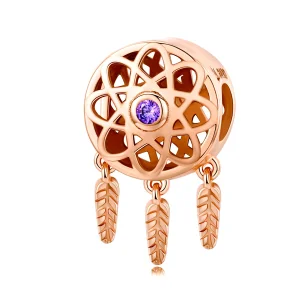 Pandora Style Rose Gold Dream Catcher Rose Gold Charm - SCC330-C (image for) Pandora Style Rose Gold Dream Catcher Rose Gold Charm - SCC330-C