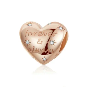 Pandora Style Rose Gold Forever & Always Charm - SCC1223 (image for) Pandora Style Rose Gold Forever & Always Charm - SCC1223