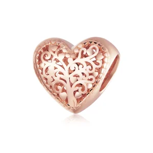 Pandora Style Rose Gold Rose Family Tree Charm - BSC215 (image for) Pandora Style Rose Gold Rose Family Tree Charm - BSC215