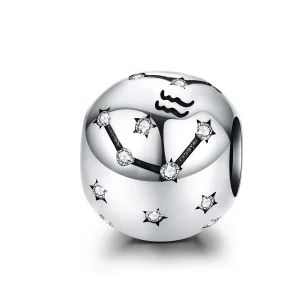 Pandora Style Silver Aquarius Charm - SCC1218-11 (image for) Pandora Style Silver Aquarius Charm - SCC1218-11