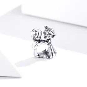 Pandora Style Silver Boy And Girl Dance Charm - SCC1565 Pandora Style Silver Boy And Girl Dance Charm - SCC1565