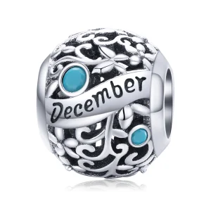 Pandora Style Silver December Birthstone Charm - SCC1385-12 (image for) Pandora Style Silver December Birthstone Charm - SCC1385-12