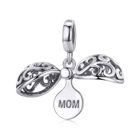 Pandora Style Silver Gartitude For Mom Dangle - SCC1008 Pandora Style Silver Gartitude For Mom Dangle - SCC1008