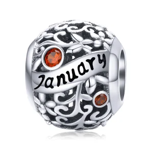 Pandora Style Silver January Birthstone Charm - SCC1385-1 (image for) Pandora Style Silver January Birthstone Charm - SCC1385-1