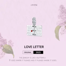 Pandora Style Silver Love Letter Dangle - SCC1262 Pandora Style Silver Love Letter Dangle - SCC1262