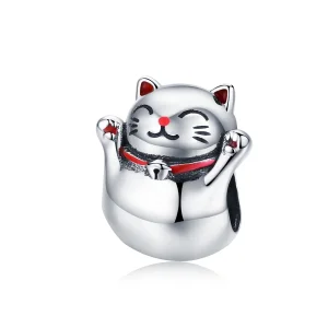 Pandora Style Silver Maneki Neko Charm - SCC1178 (image for) Pandora Style Silver Maneki Neko Charm - SCC1178