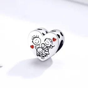 Pandora Style Silver My Family Charm - BSC237 Pandora Style Silver My Family Charm - BSC237
