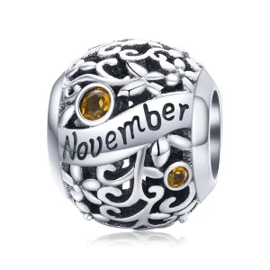 Pandora Style Silver November Birthstone Charm - SCC1385-11 (image for) Pandora Style Silver November Birthstone Charm - SCC1385-11