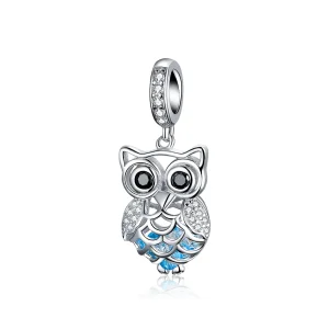 Pandora Style Silver Perpetual Owl Dangle - SCC1124 (image for) Pandora Style Silver Perpetual Owl Dangle - SCC1124