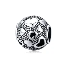 Pandora Style Silver Retro Heart Charm - SCC1451 Pandora Style Silver Retro Heart Charm - SCC1451