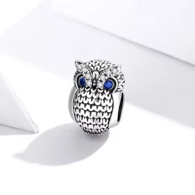 Pandora Style Silver Shining Owl Charm - SCC1607 Pandora Style Silver Shining Owl Charm - SCC1607