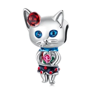 Pandora Style Weird Cat Charm - SCC2377 (image for) Pandora Style Weird Cat Charm - SCC2377