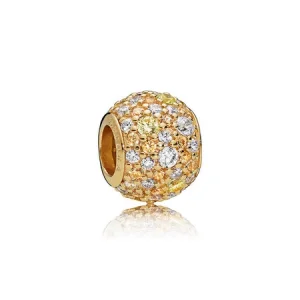 Golden Mix Pavé Charm, PANDORA Shine™ Multi-Colored CZ - 767052CSY (image for) Golden Mix Pavé Charm, PANDORA Shine™ Multi-Colored CZ - 767052CSY