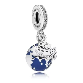 Mickey Mouse Globe Charm by PANDORA - 7501057371914P Mickey Mouse Globe Charm by PANDORA - 7501057371914P