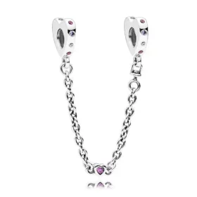 PANDORA Bright Hearts Safety Chain, Pink Crystals - 797245NRPMX PANDORA Bright Hearts Safety Chain, Pink Crystals - 797245NRPMX