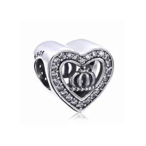 PANDORA Crown Heart Charm - PX00274-1 (image for) PANDORA Crown Heart Charm - PX00274-1