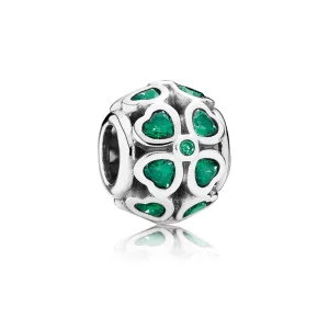 PANDORA Dark Green Clover Charm - 791496CZN (image for) PANDORA Dark Green Clover Charm - 791496CZN
