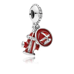 PANDORA Firefighter Essentials Dangle Charm, Clear CZ & Mixed Enamel - 797632ENMX (image for) PANDORA Firefighter Essentials Dangle Charm, Clear CZ & Mixed Enamel - 797632ENMX
