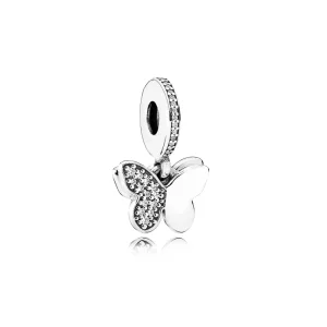 PANDORA Fluttering Butterflies Pendant Charm - 791844CZ (image for) PANDORA Fluttering Butterflies Pendant Charm - 791844CZ