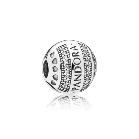 PANDORA Logo Silver Hearts - 797433CZ PANDORA Logo Silver Hearts - 797433CZ