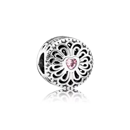 PANDORA Love Friendship Charm, Pink CZ - 791955PCZ PANDORA Love Friendship Charm, Pink CZ - 791955PCZ
