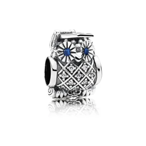 PANDORA Owl Graduate Charm - 791502NSB (image for) PANDORA Owl Graduate Charm - 791502NSB