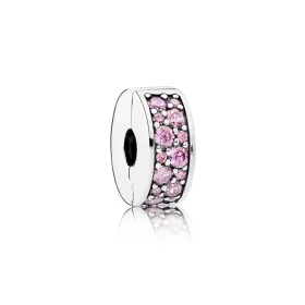 PANDORA Pink Shining Elegance Spacer Clip - 791817PCZ PANDORA Pink Shining Elegance Spacer Clip - 791817PCZ